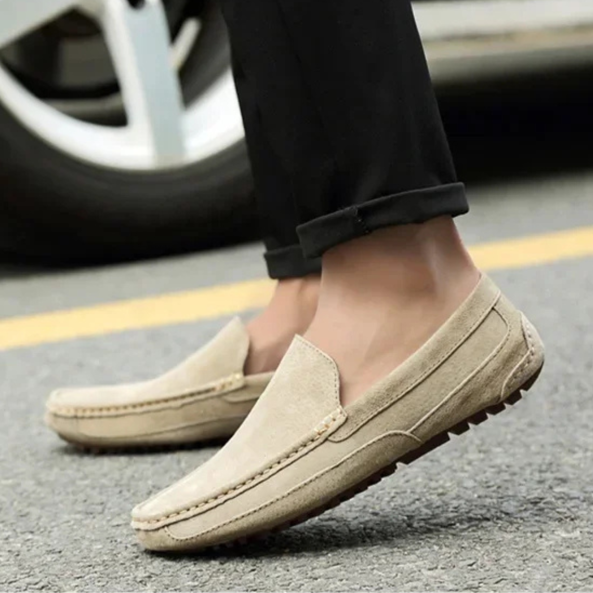 The Epsom Men’s Trendy Suede Leather Slip-On Loafers