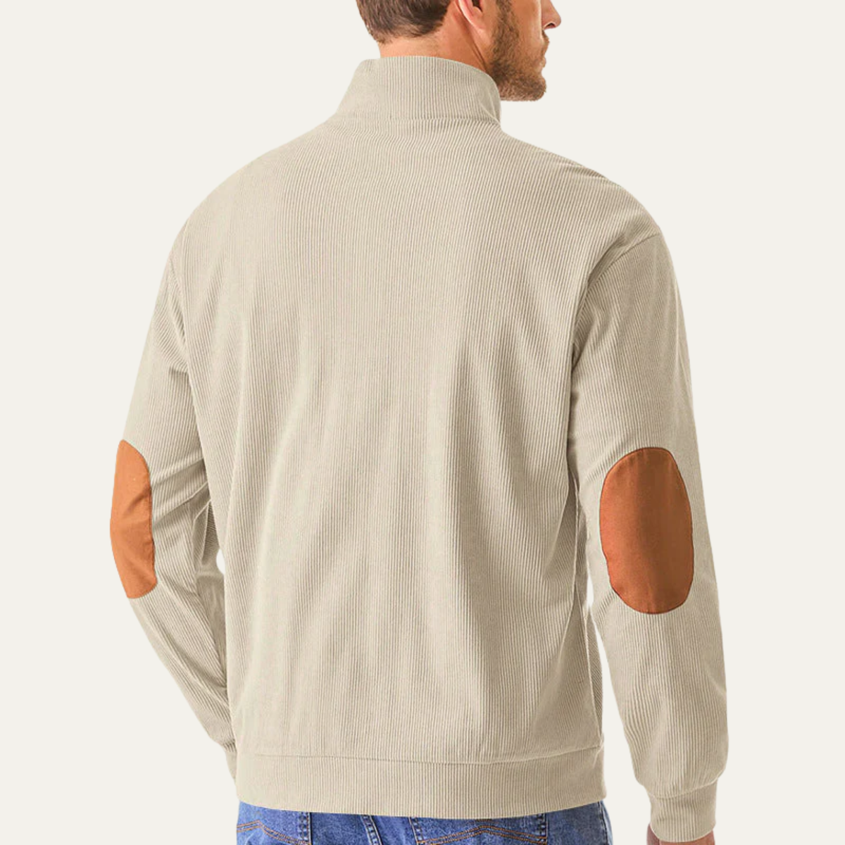 Men's Comfortable Rib Half Zip Sweater