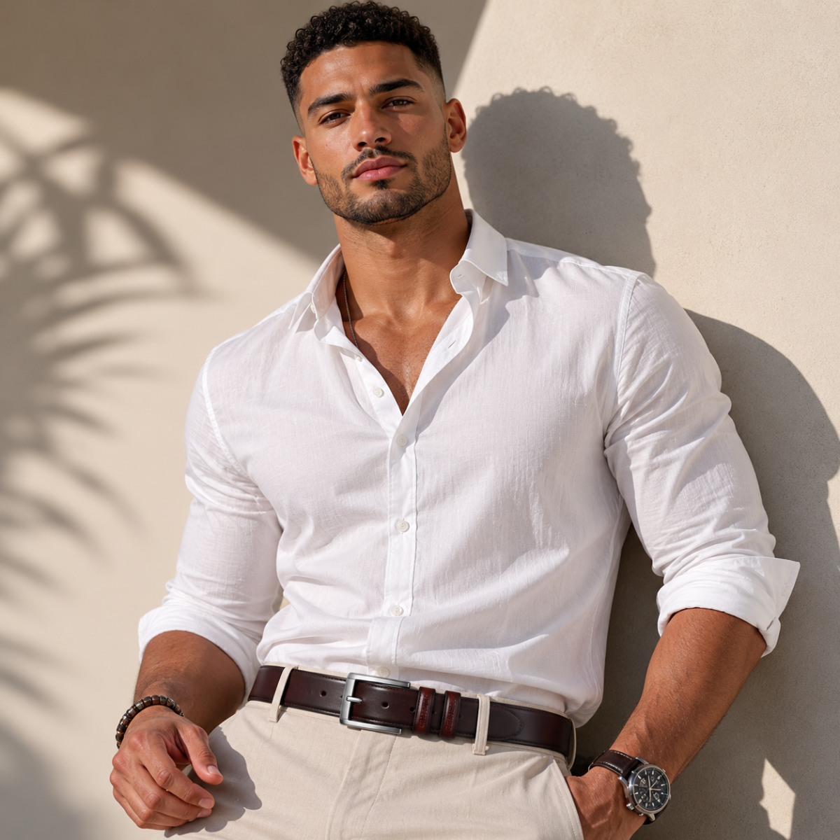 Men’s Casual Belt with Metal Pin Buckle