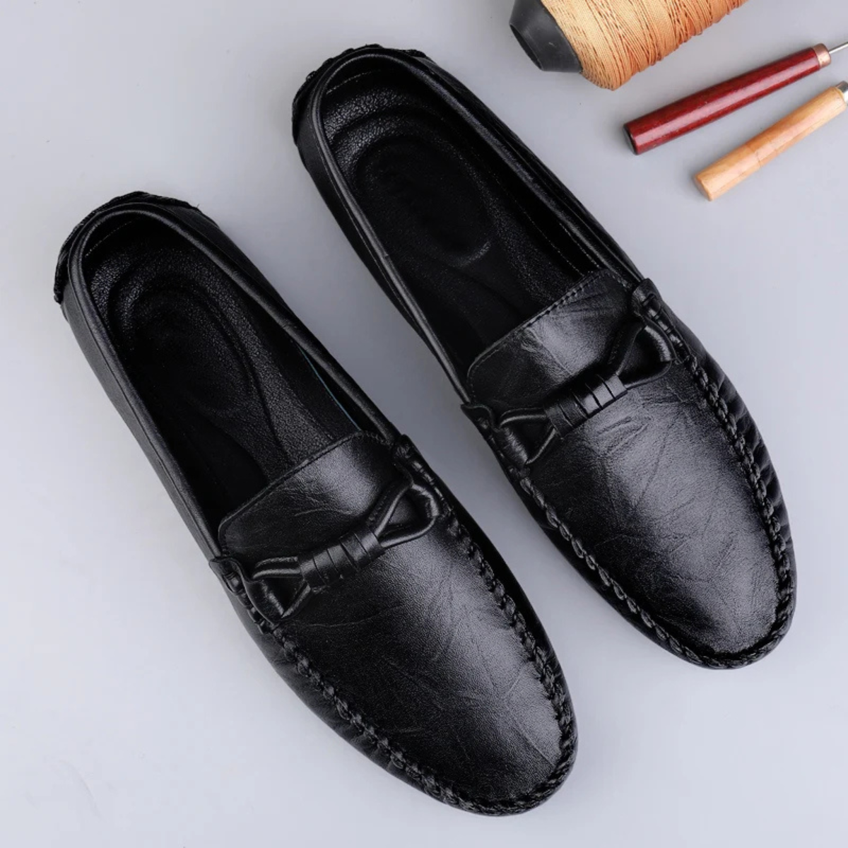 The Bellagio Men’s Slip On Vintage Leather Loafers