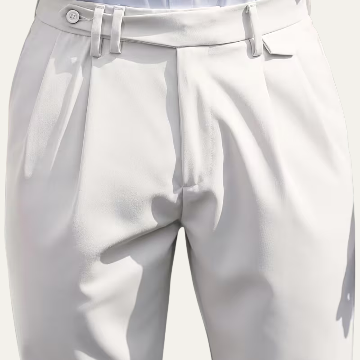 The Burleigh Men’s Tailored Slim Fit Pleated Casual Dress Trousers