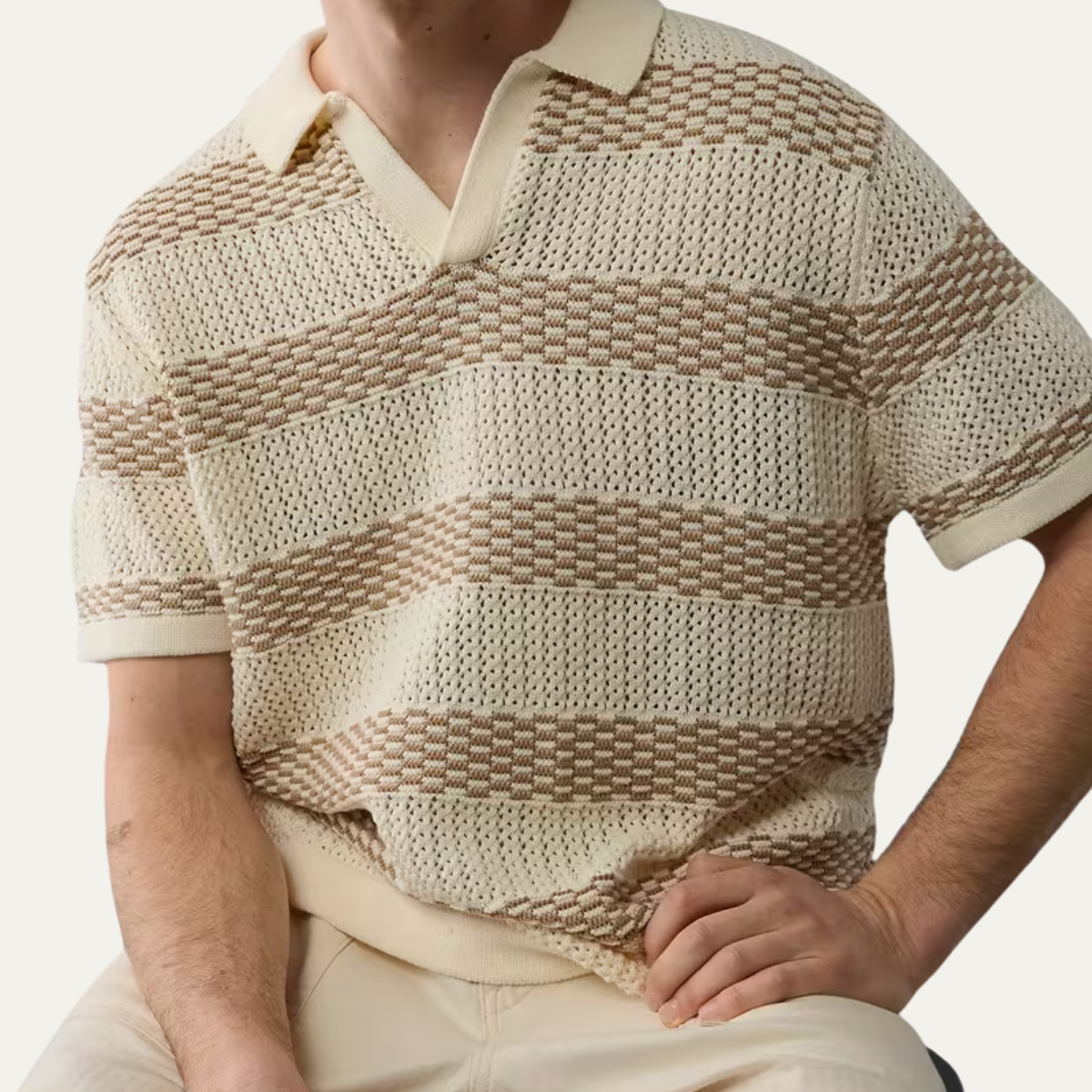 The Sorrento Men’s Short Sleeve Knit Polo Shirt