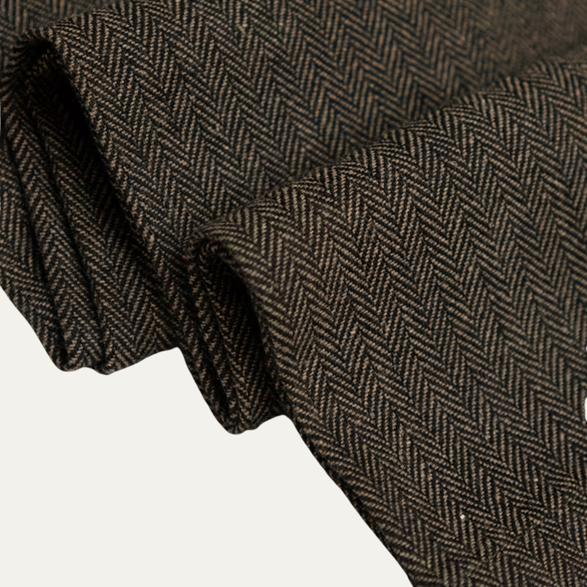 The Subiaco Men’s Business Tailored Herringbone Pleated Dress Trousers