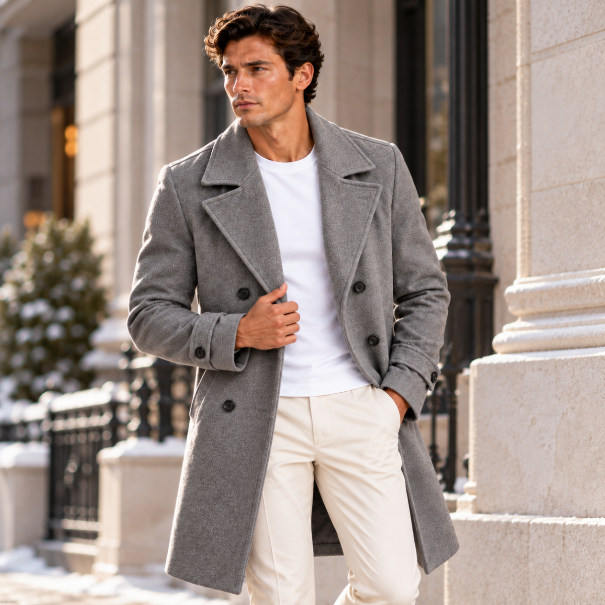 The Ambleside Men's Double Breasted Wool Overcoat