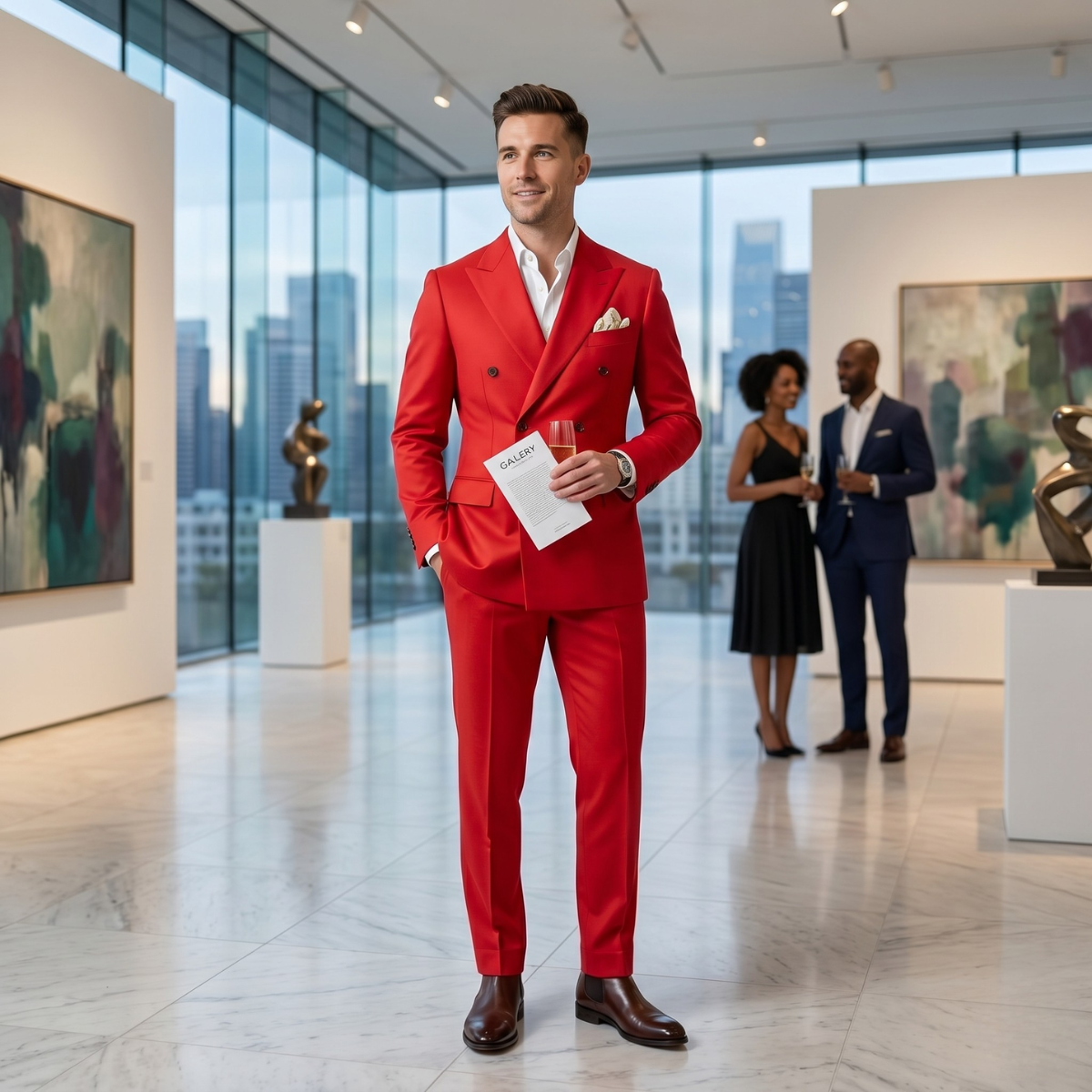 The Merano Men’s Double Breasted Suit – Elegant Formal Jacket and Trousers Set