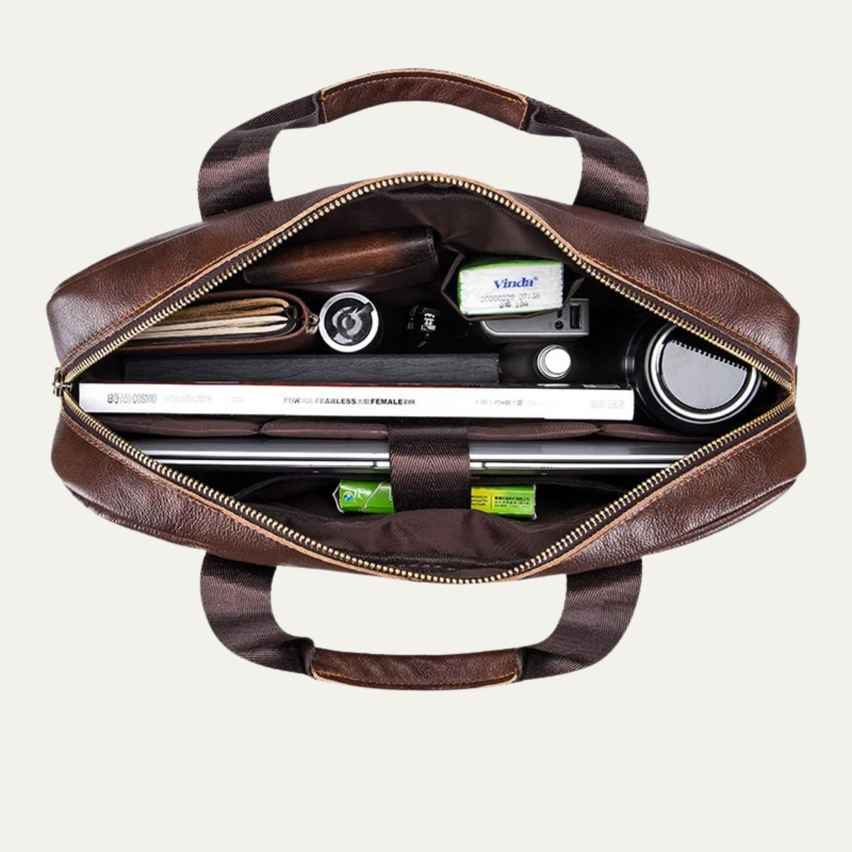 Men’s Business Messenger Leather Shoulder Bag