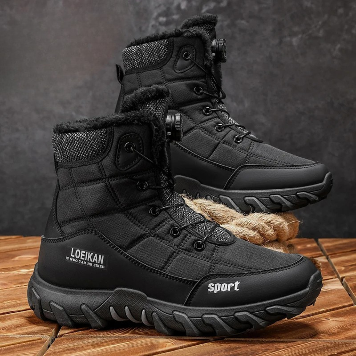 Northpark Men's Trendy Plush-Lined Winter Boots