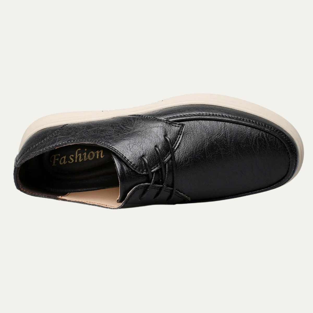 The Alderwood Men’s Comfortable Leather Look Lace Up Trainers
