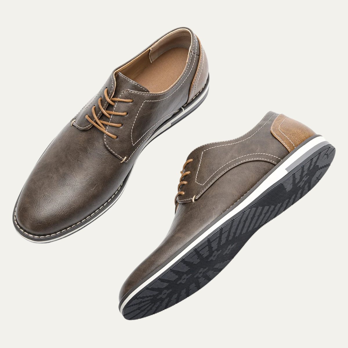The Hartwell Men’s Two Tone Casual Oxford Leather Trainers