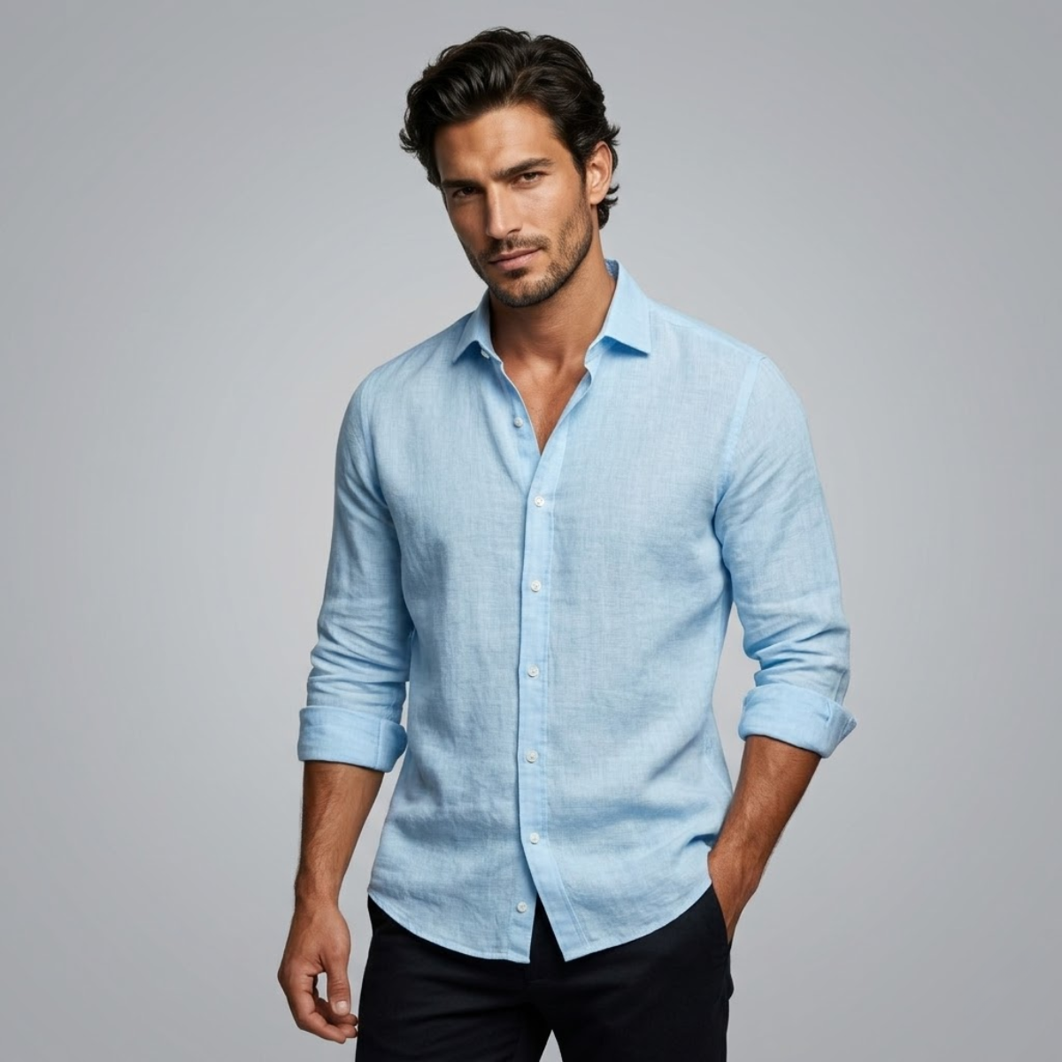 The Lecce Men’s Lightweight Casual Summer Button Shirt