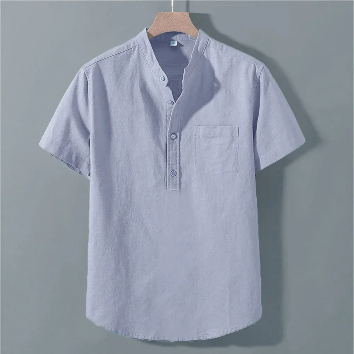 The Chesterfield Men’s Breathable Cotton Linen Short Sleeve Shirt