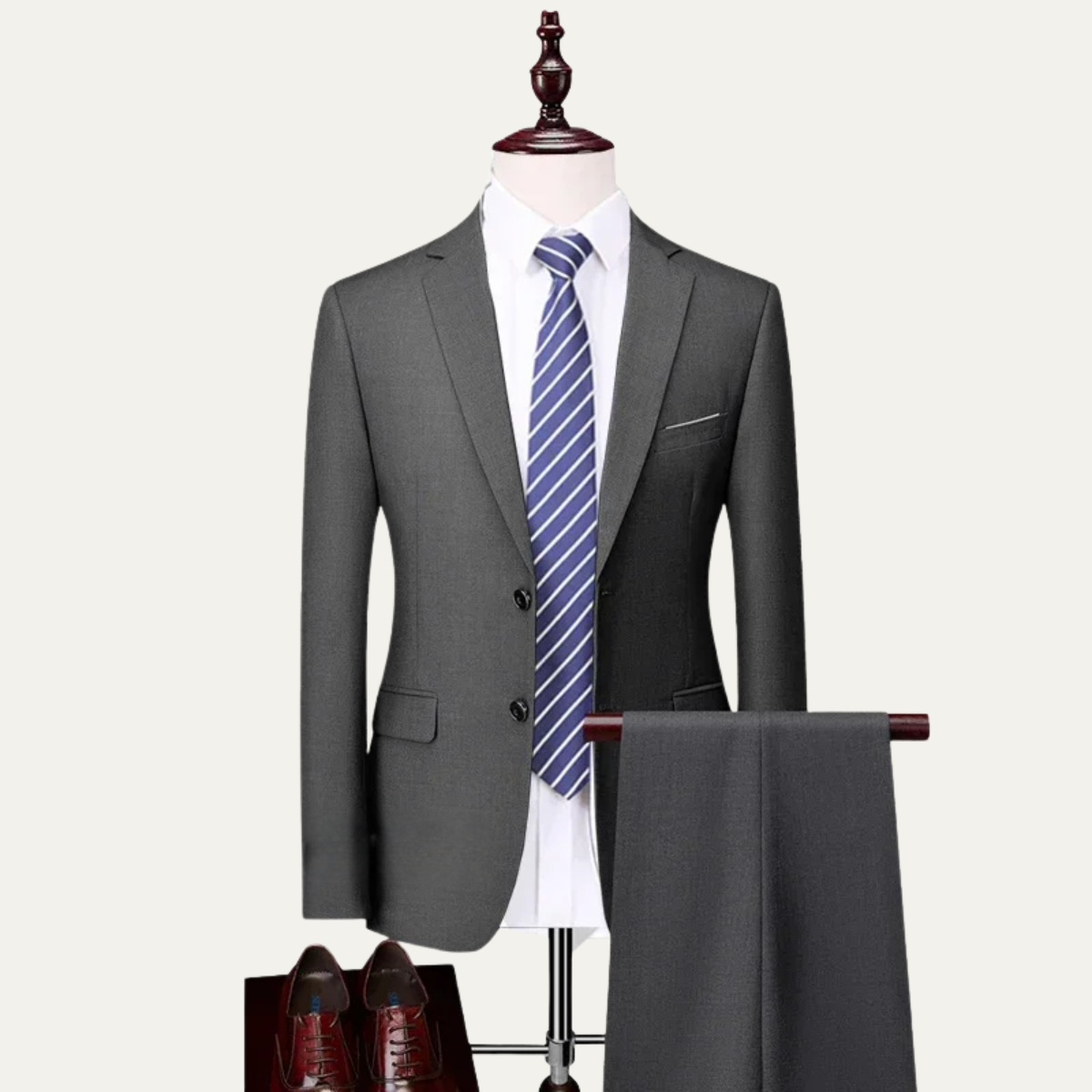 The Recanati Men’s 2 Piece Suit – Trendy Formal Wedding & Business Suit Set