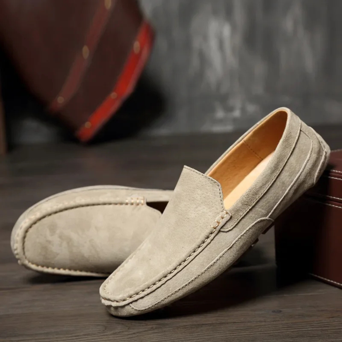 The Epsom Men’s Trendy Suede Leather Slip-On Loafers