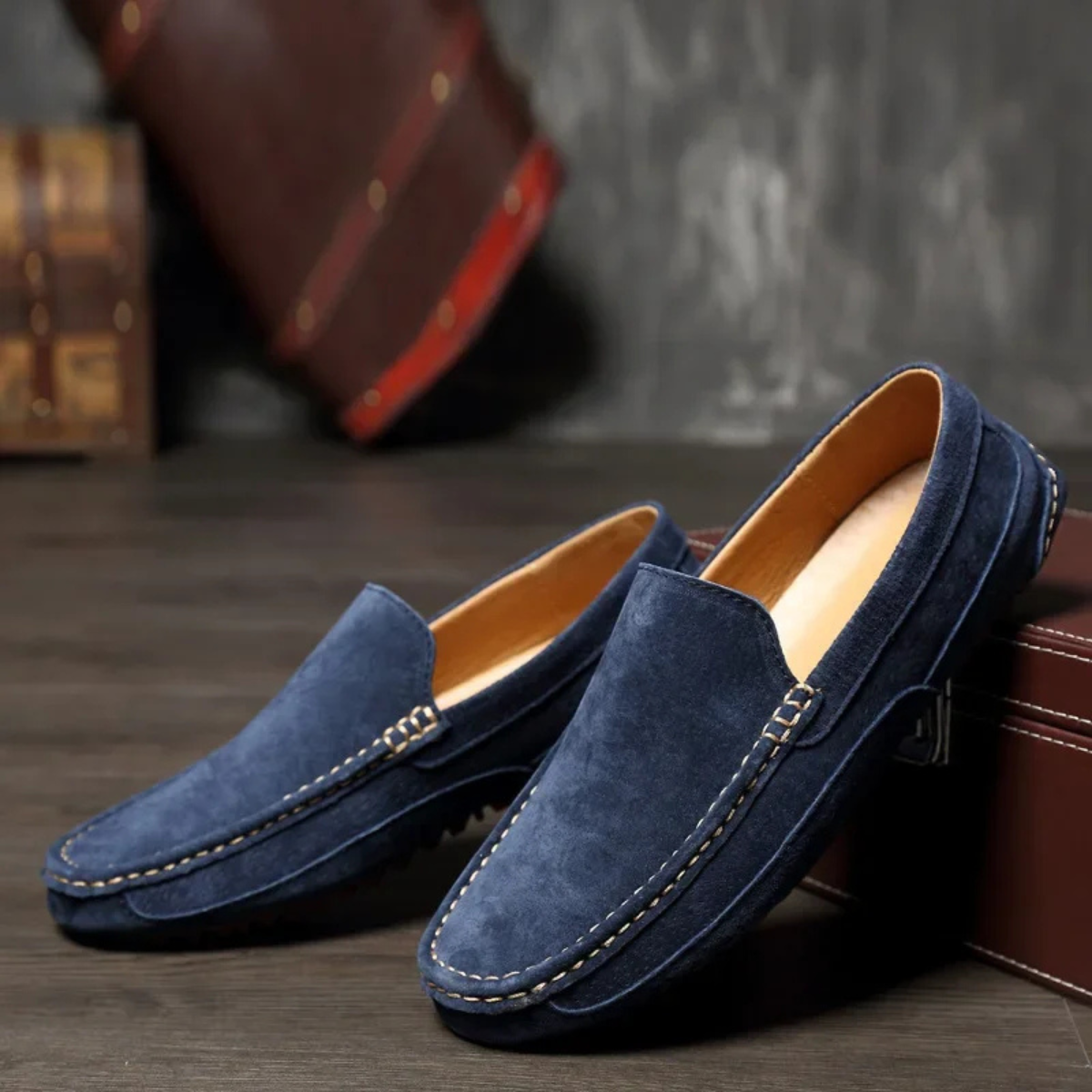 The Epsom Men’s Trendy Suede Leather Slip-On Loafers