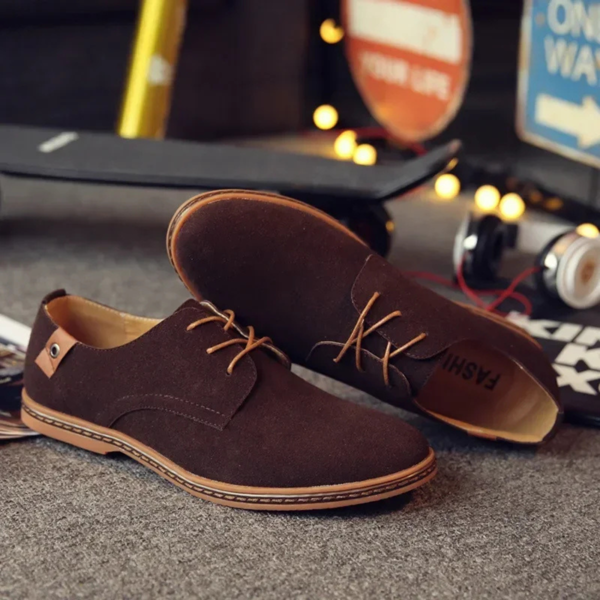 The Courchevel Men’s Casual Low Profile Lace Up Dress Shoes