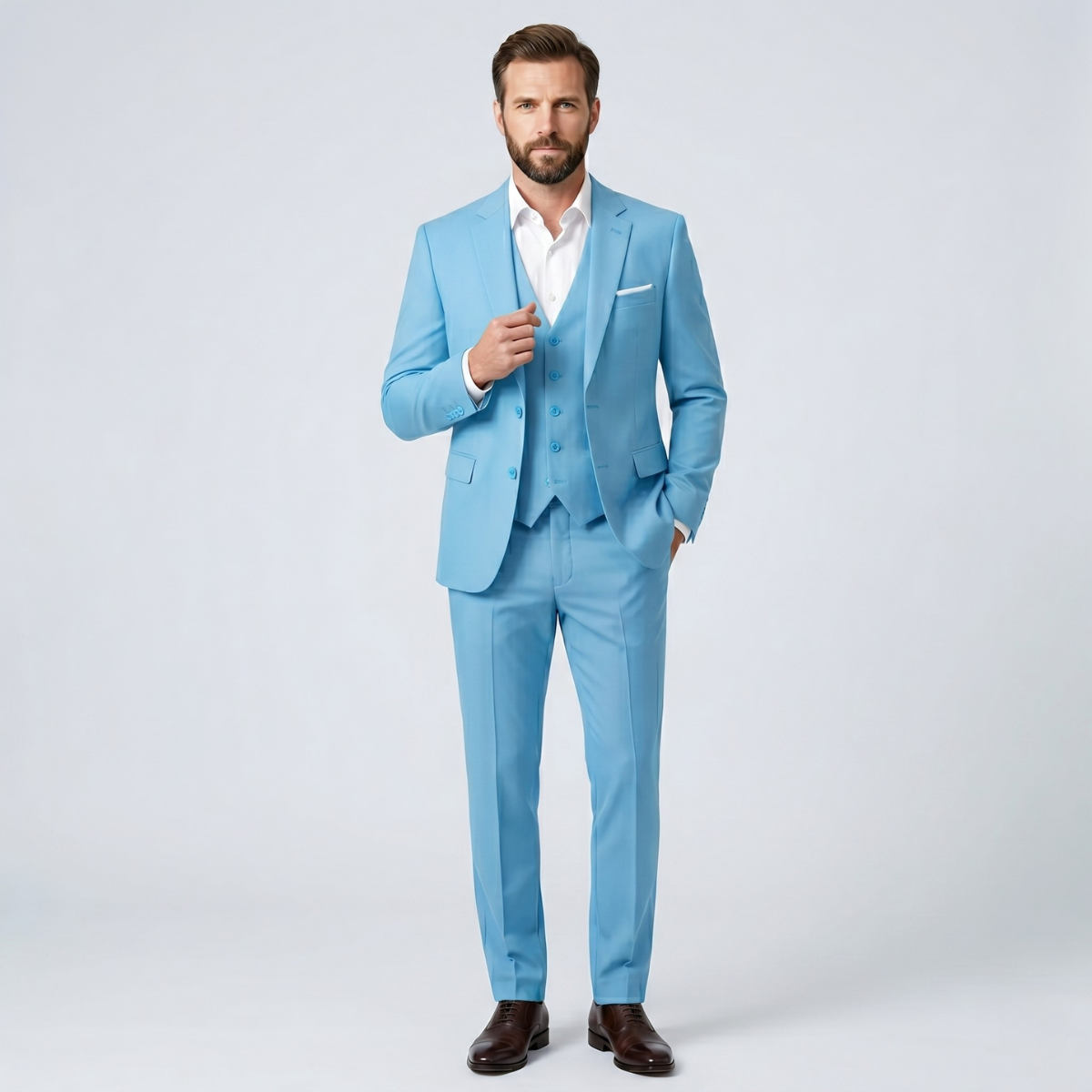 The Macerata Men’s 3 Piece Suit – Stylish Formal Wedding & Business Suit Set