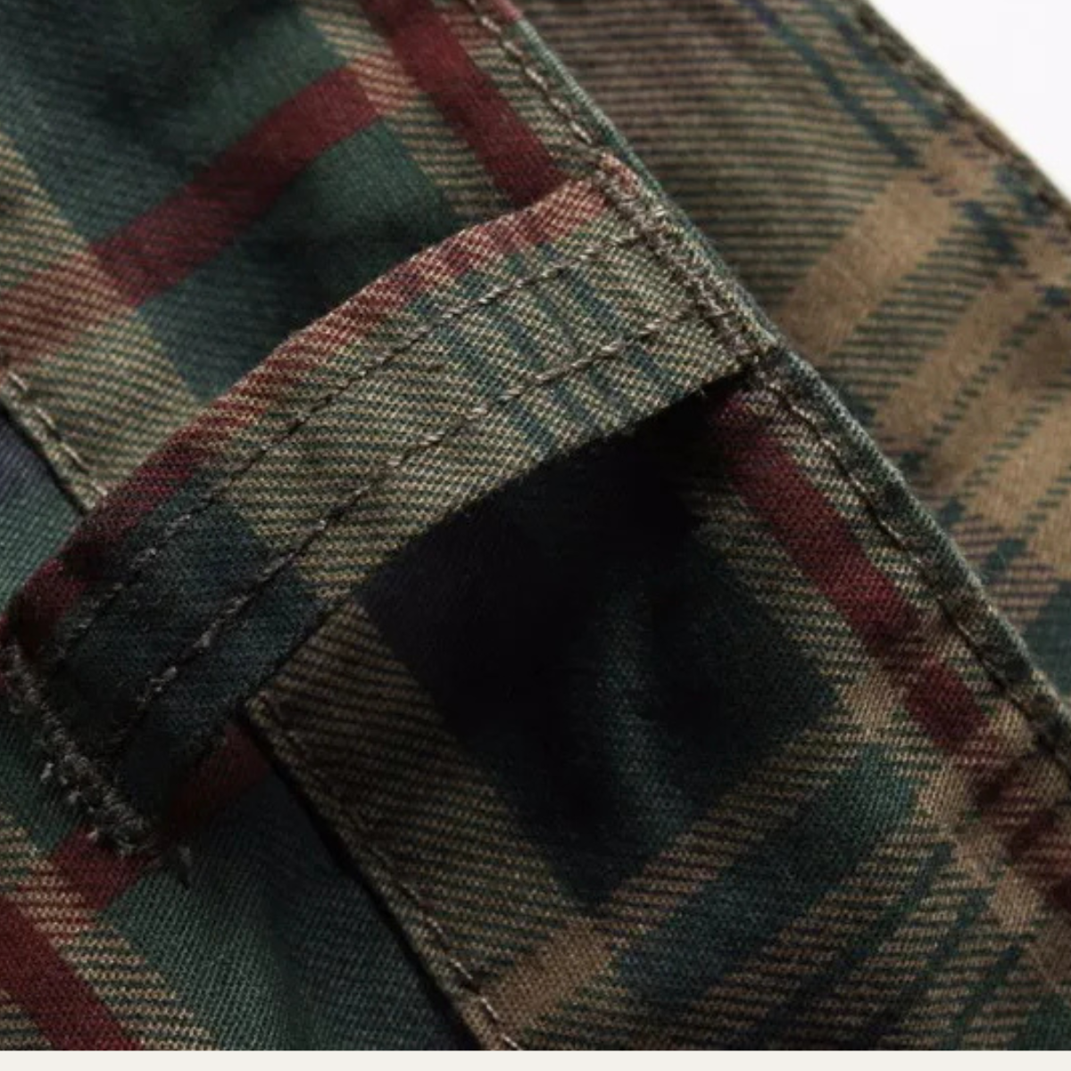 The Sirmione Men’s Relaxed Fit Multi Pocket Casual Plaid Cargo Shorts