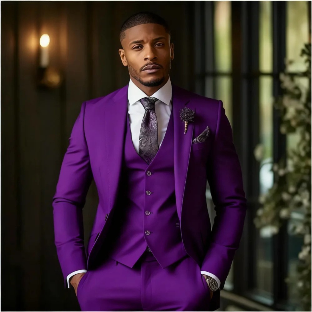The Montalcino Men’s Luxury 3 Piece Set - Jacket, Gilet & Trousers