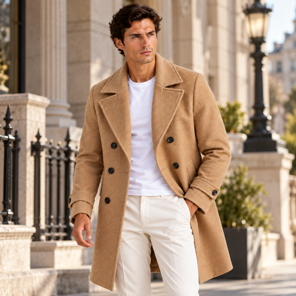The Ambleside Men's Double Breasted Wool Overcoat