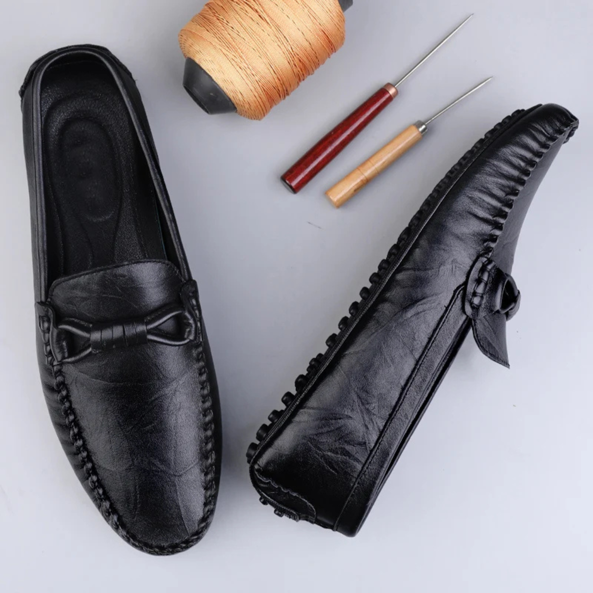 The Bellagio Men’s Slip On Vintage Leather Loafers
