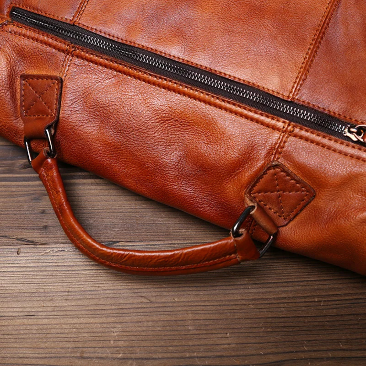 Men’s Vintage Crossbody Genuine Leather Shoulder Bag – Brown