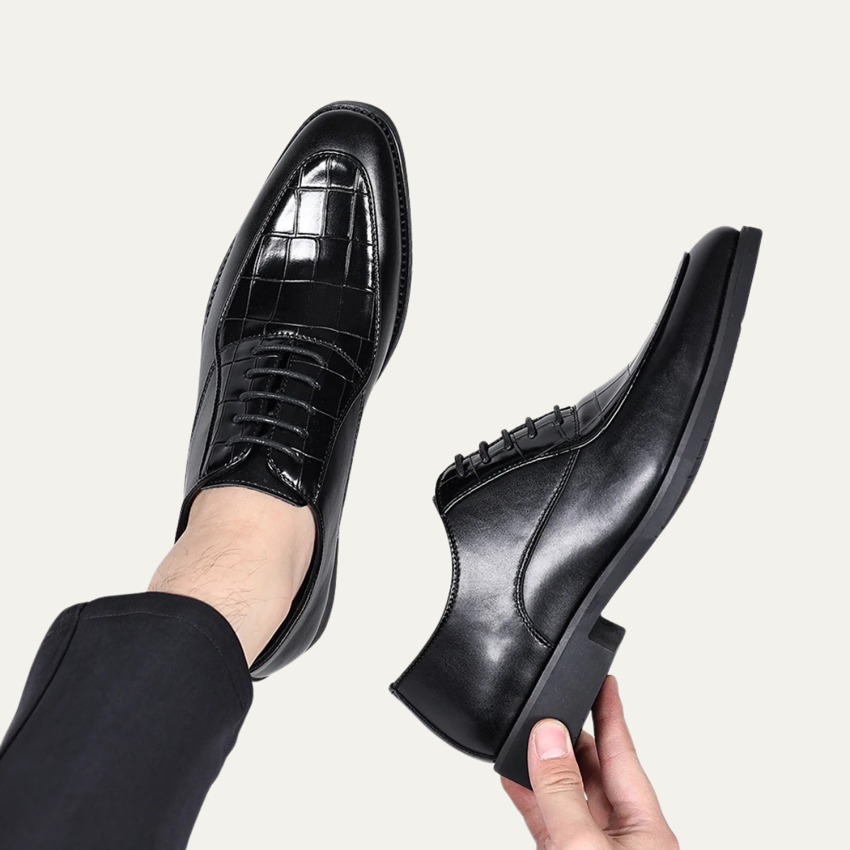 The Volterra Men’s Lace Up Leather Oxford Dress Shoes