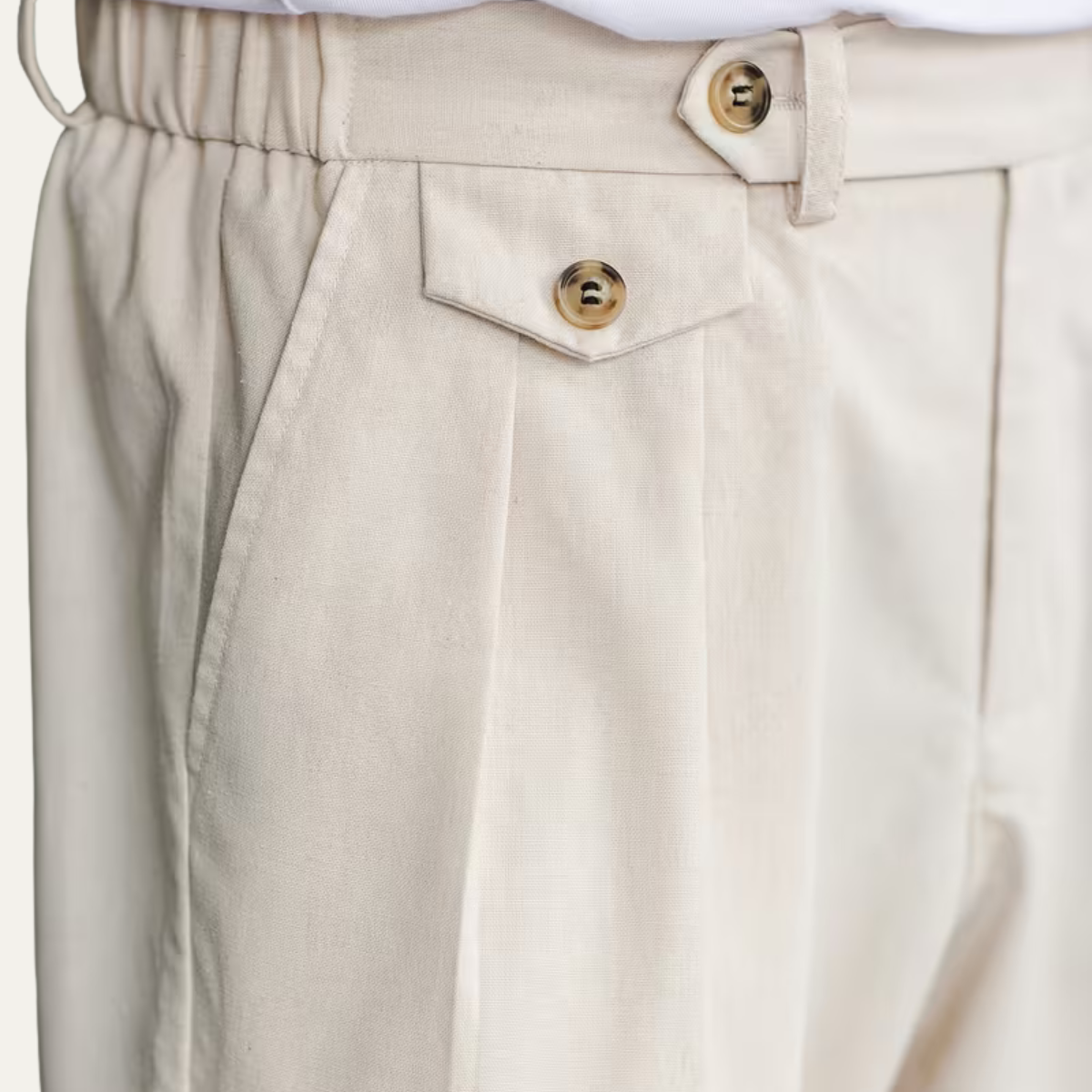 The Sunshine Coast Men’s Double Pleat Tailored Suit Smart Dress Trousers