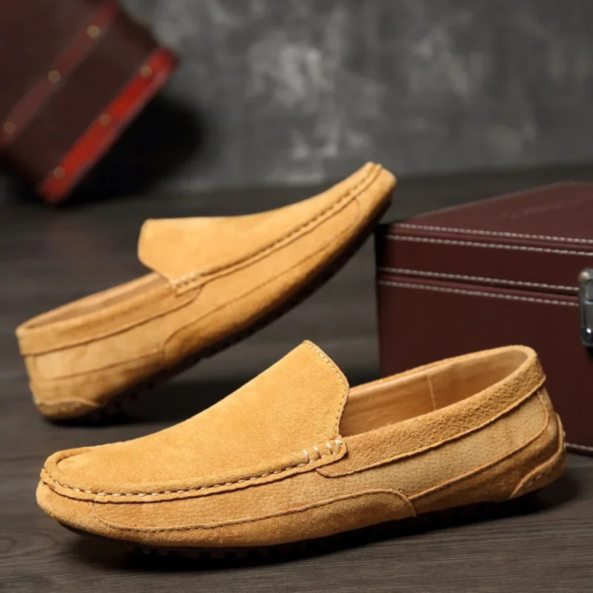 The Epsom Men’s Trendy Suede Leather Slip-On Loafers