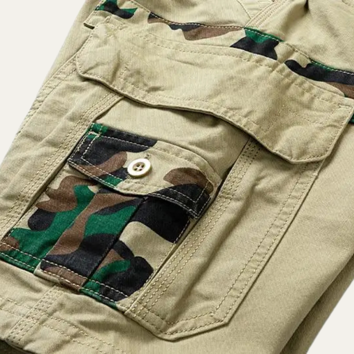 The York Men’s 100% Cotton Cargo Shorts with Side Pockets