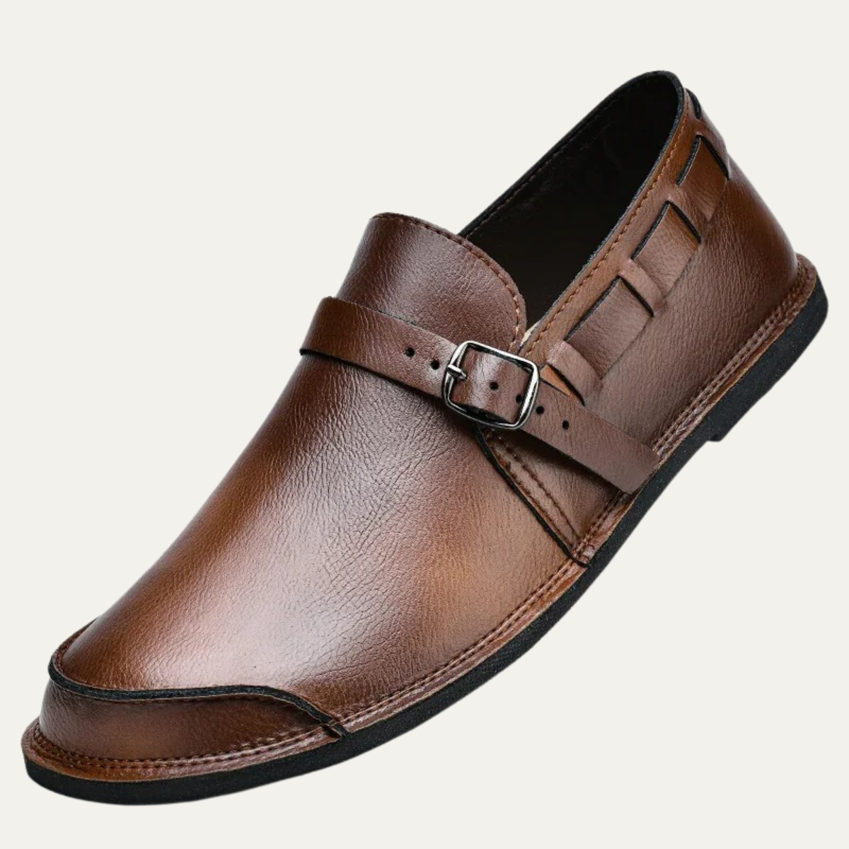 The Menaggio Men’s Leather Buckle Dress Loafers