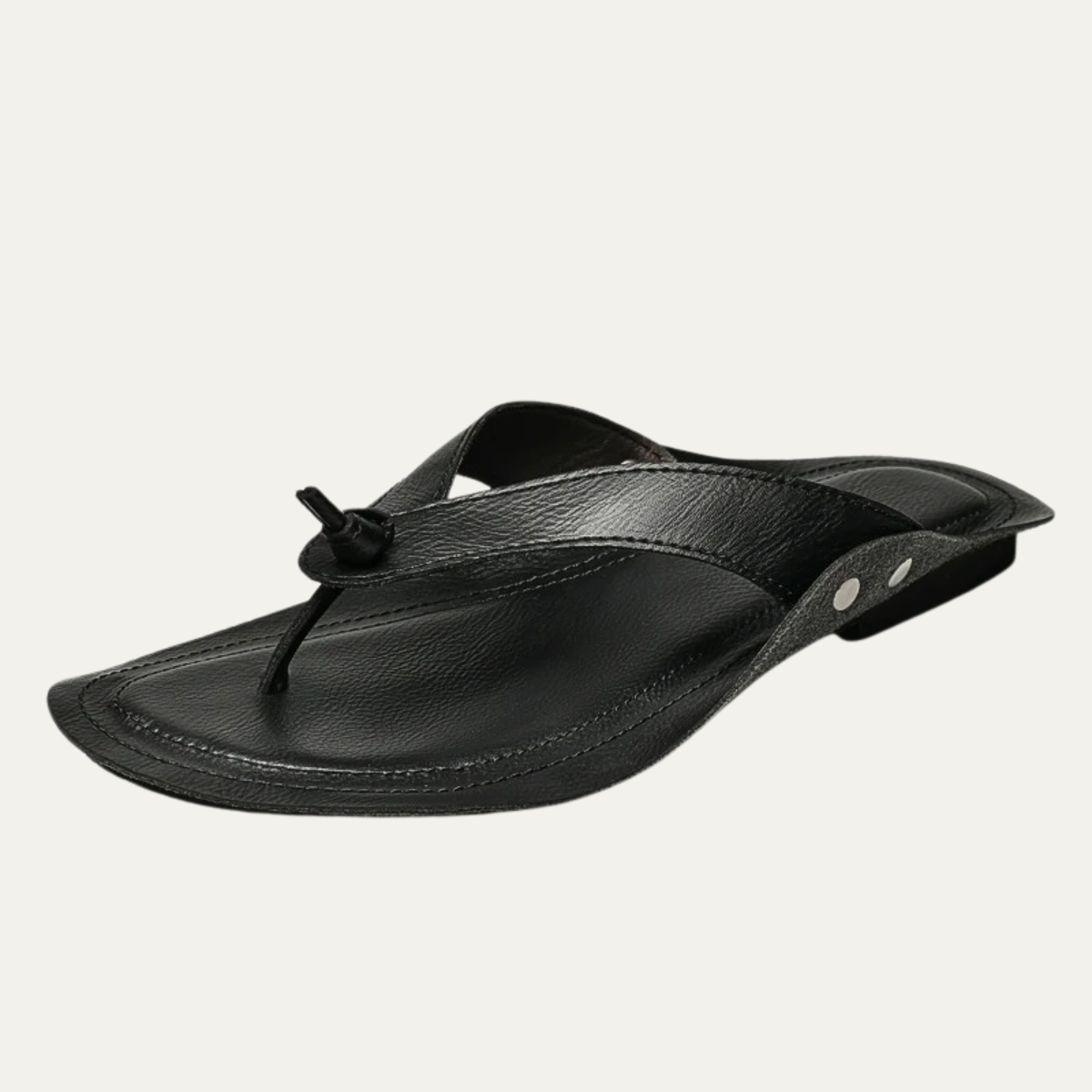 The Arezzo Men’s Leather Thongs Summer Flip Flops