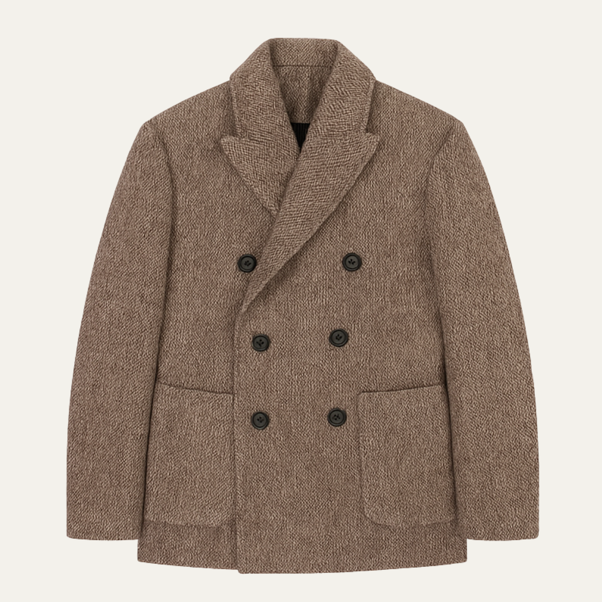 The Ashton Men's Vintage Wool Blend Double Breasted Tweed Winter Blazer