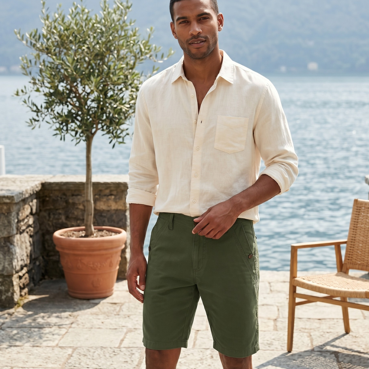 The Como Men’s Regular Fit Cotton Casual Shorts