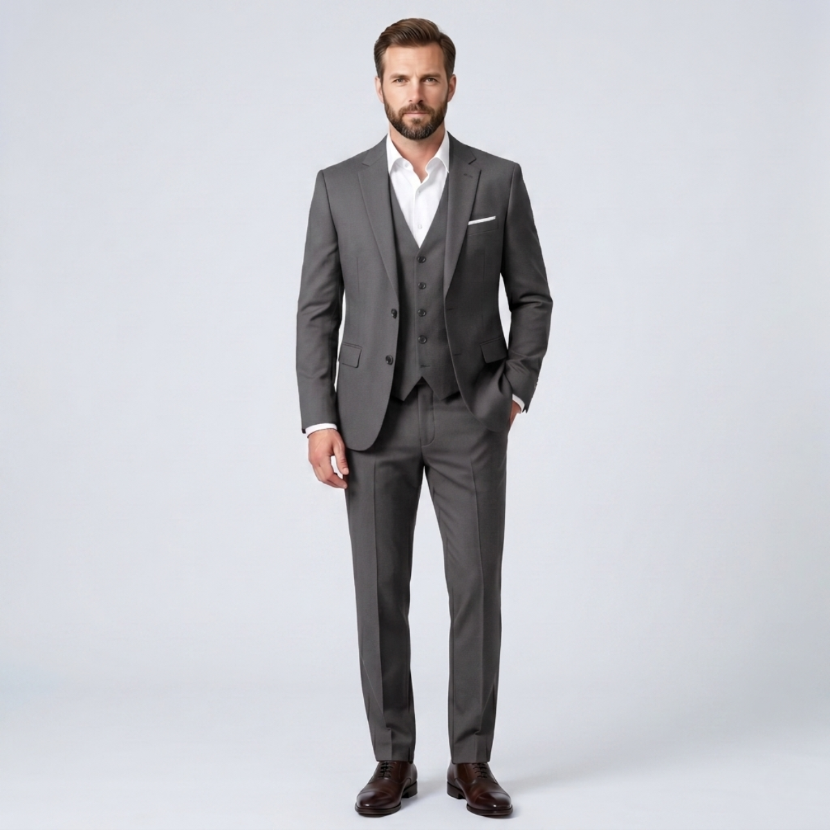 The Macerata Men’s 3 Piece Suit – Stylish Formal Wedding & Business Suit Set
