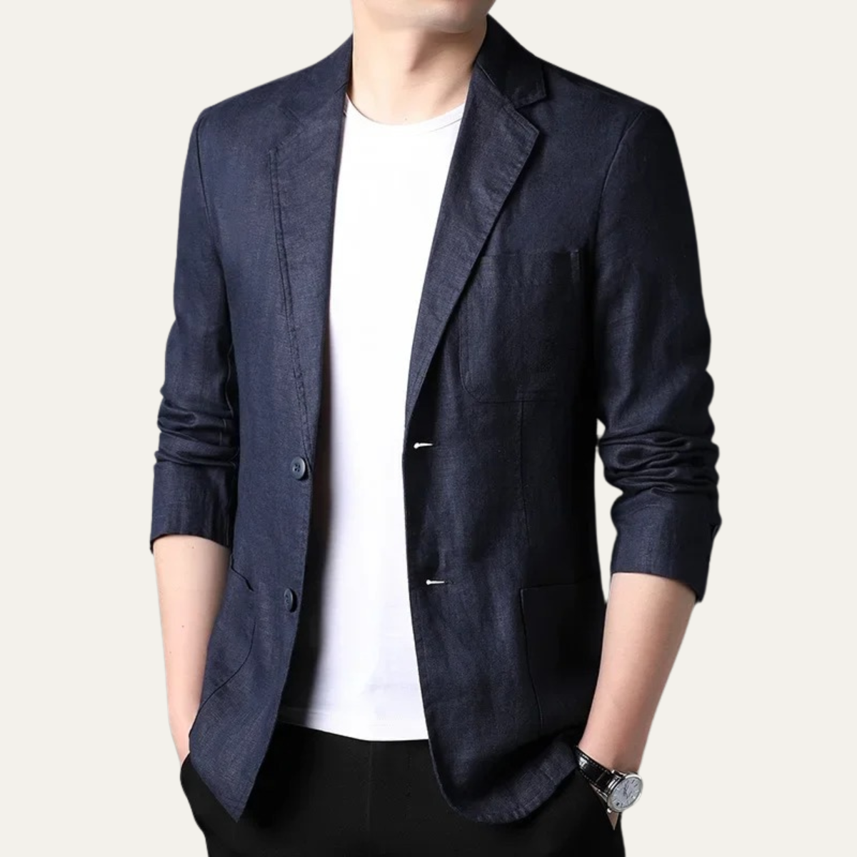 The Cortina Men’s Lightweight Casual Linen Blazer Suit
