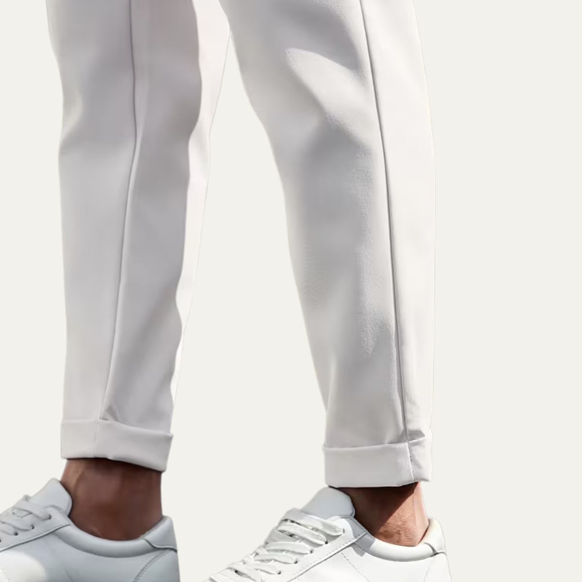 The Burleigh Men’s Tailored Slim Fit Pleated Casual Dress Trousers