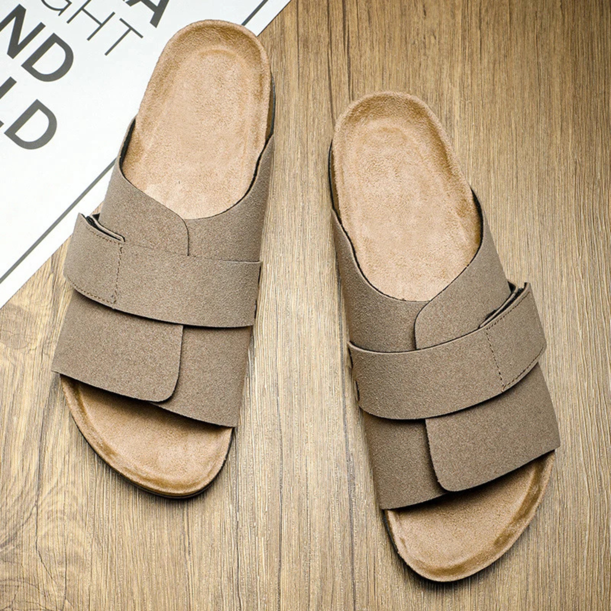 The Winchester Men’s Double Strap Slide Sandals