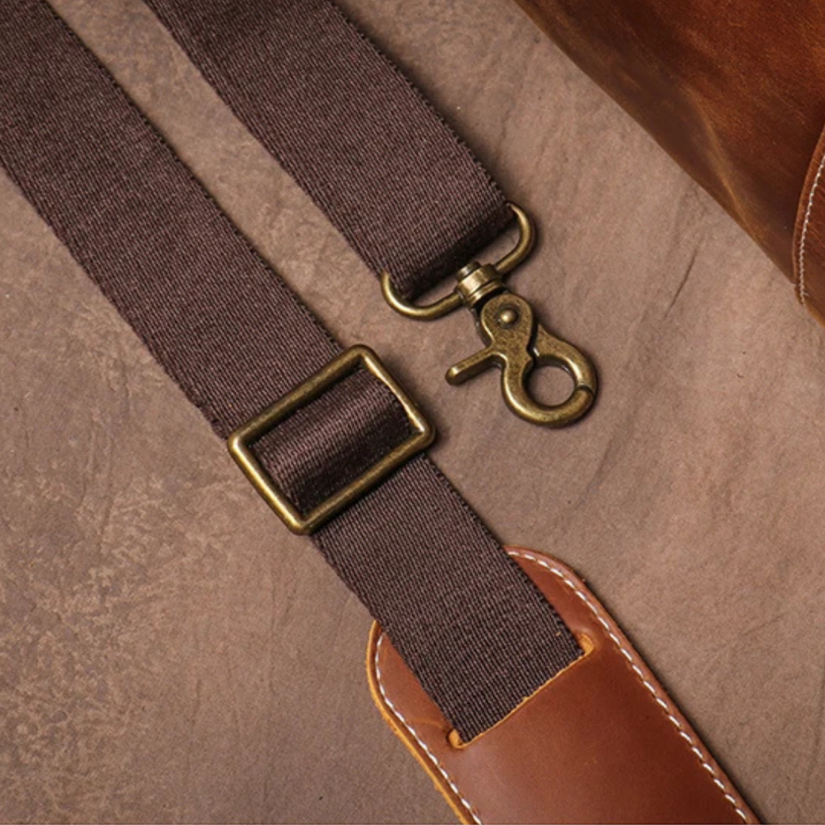 Men’s Vintage Carry On Genuine Leather Travel Duffle Bag
