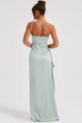 Women's Satin One Shoulder Maxi Dress