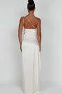 Women's Satin One Shoulder Maxi Dress