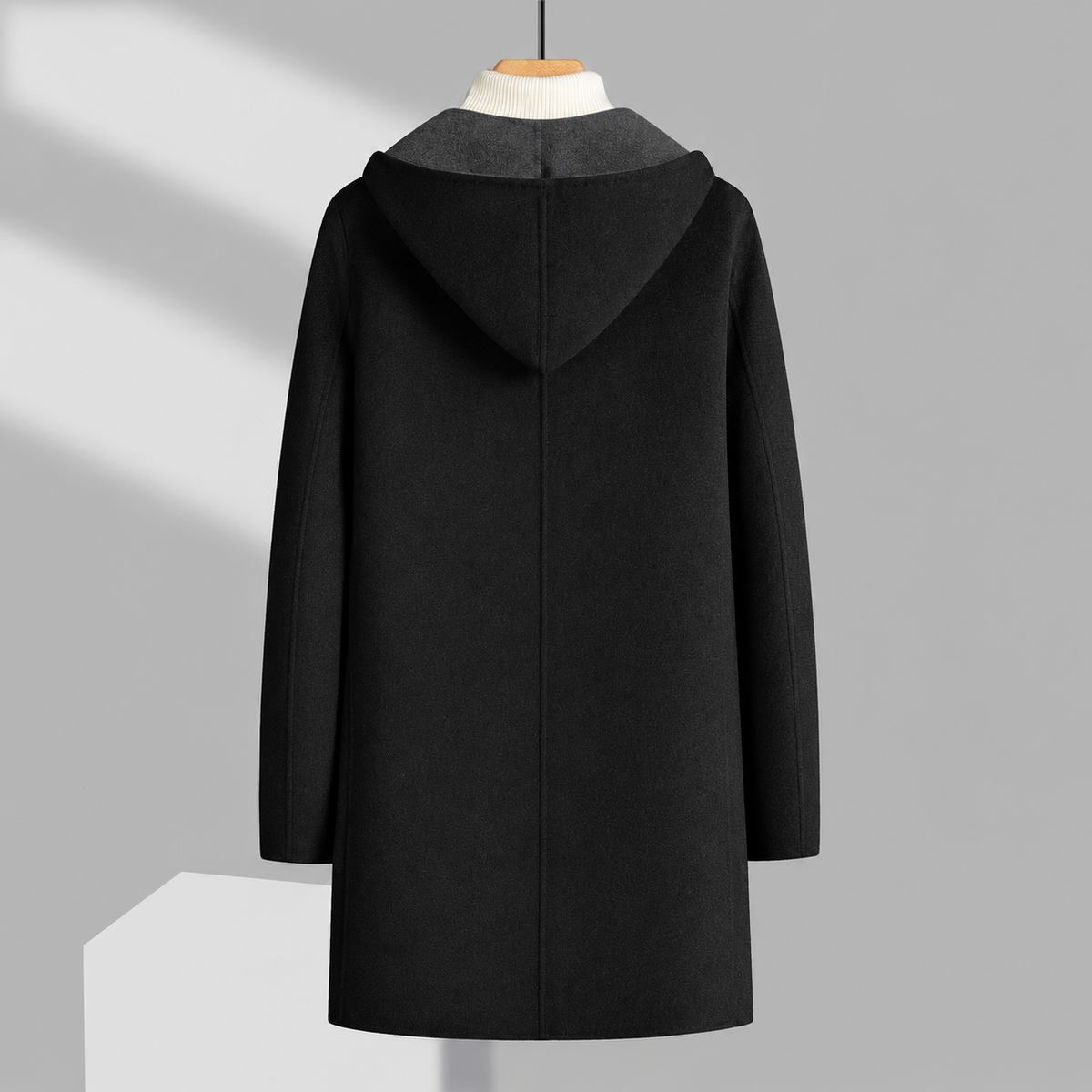 The Wrenfield Men's Hooded Wool Blend Overcoat