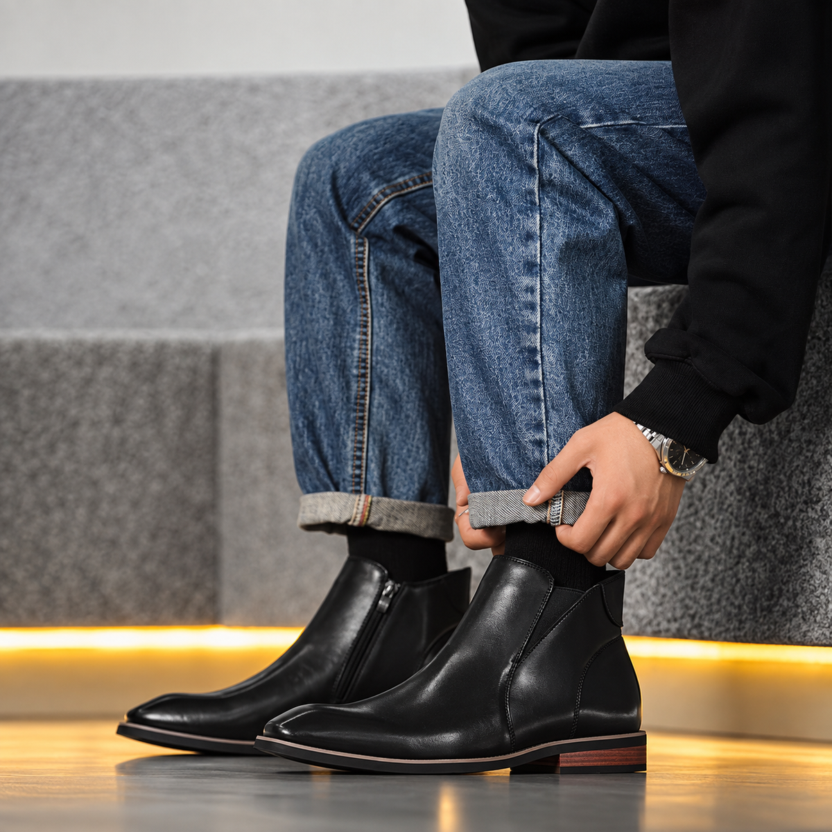 The Carrowgate Men's Side Zip Chelsea Boots