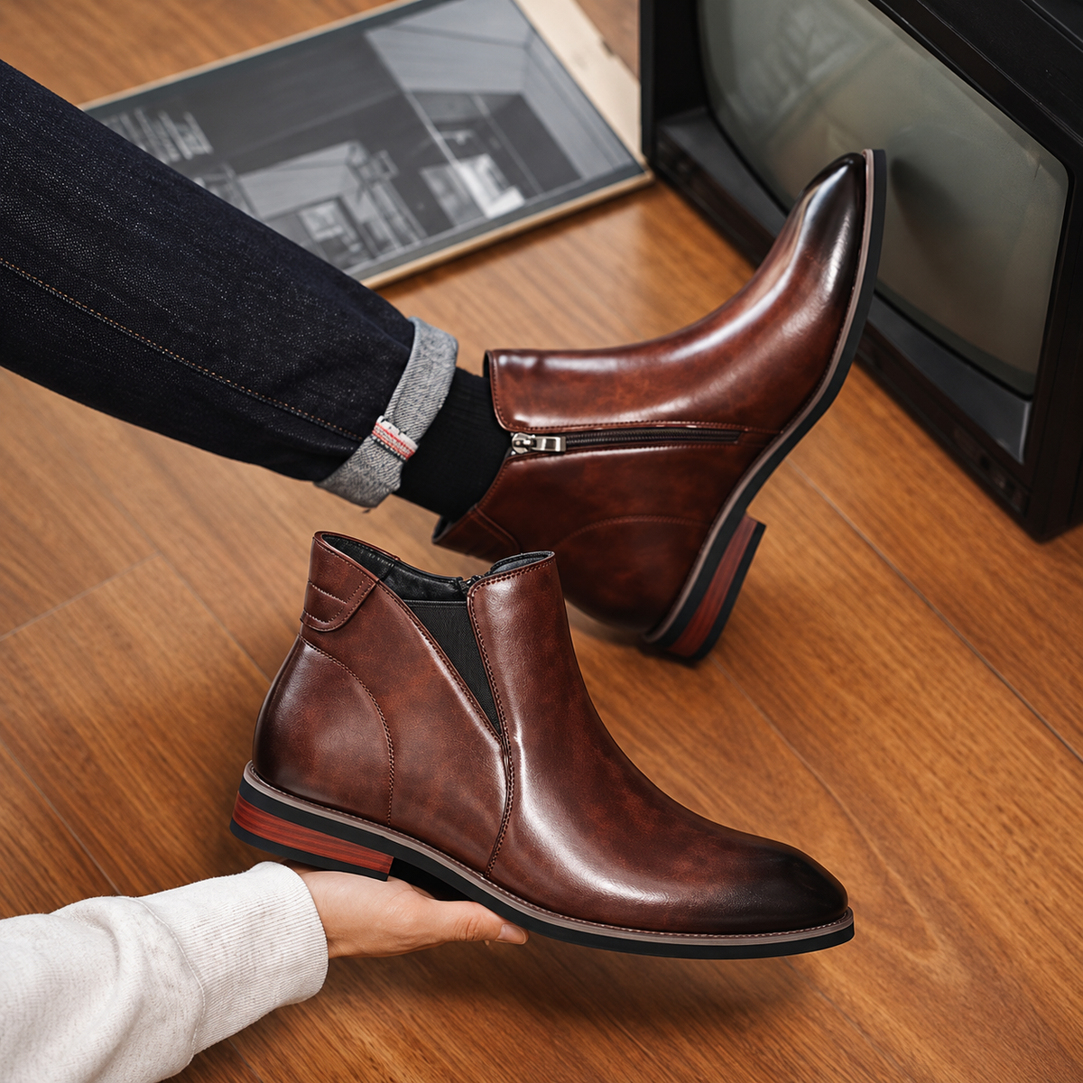 The Carrowgate Men's Side Zip Chelsea Boots