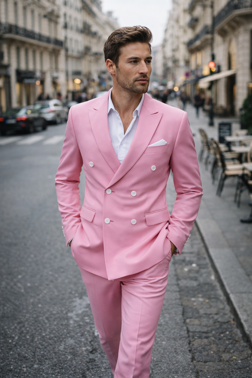 The Garda Men’s Double Breasted Suit – Classic Formal Jacket and Trousers Set