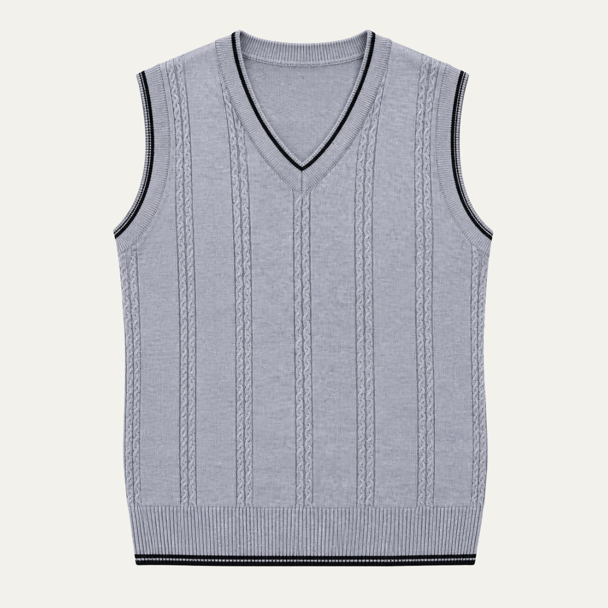 The Framlingham Men's Cable Knit Sleeveless Tank Top