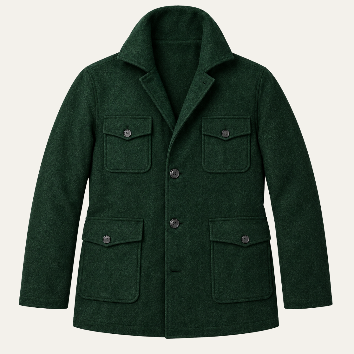 The Sableton Men's Multi Pocket Wool Blend Jacket