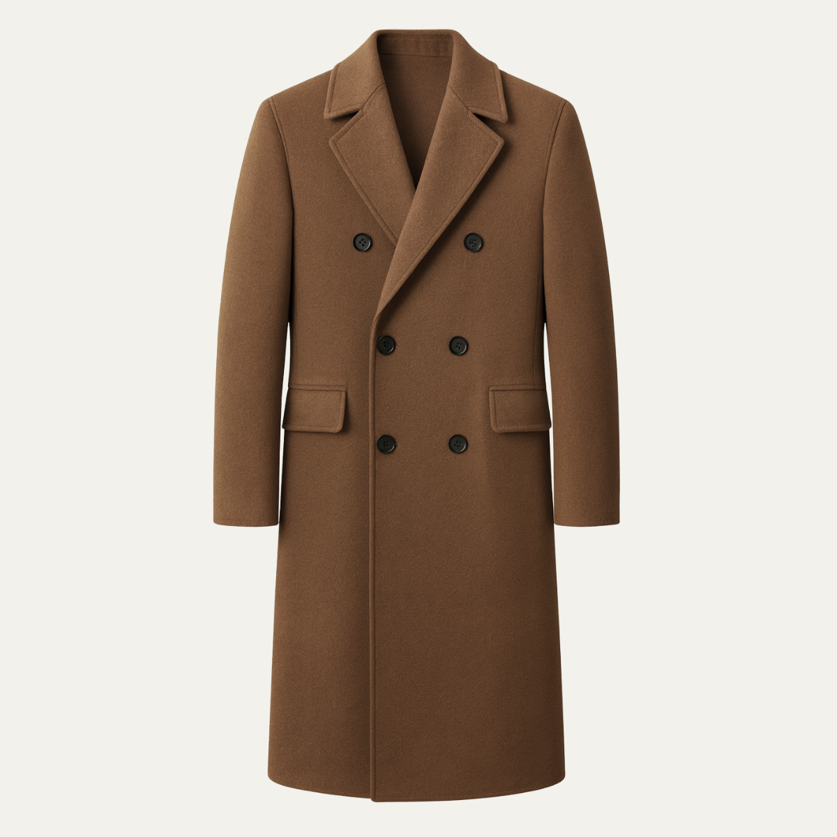 Ravello Men's Stylish Long Double-Breasted Trench Coat
