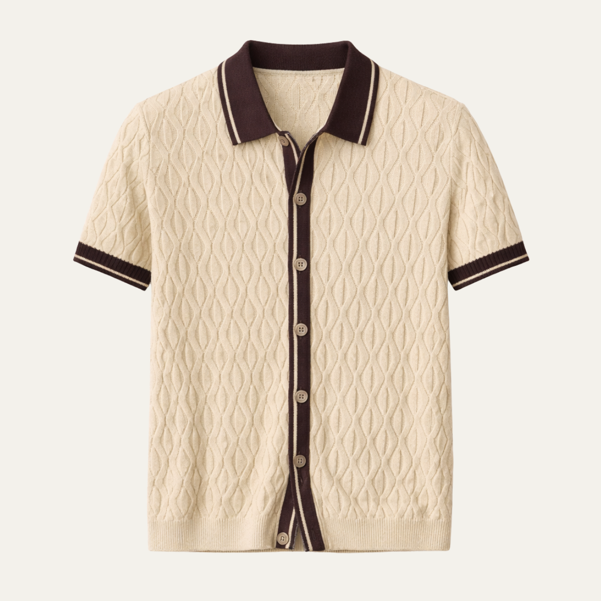 The St Andrews Men’s Jacquard Short Sleeve Polo Shirt