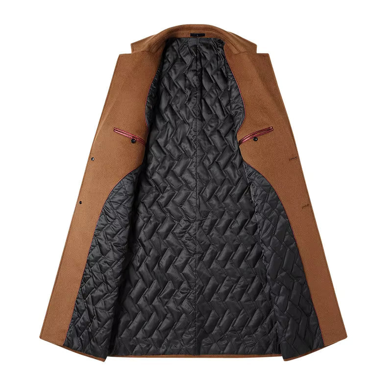 The Clitheroe Men's Single Breasted Slim Wool Overcoat