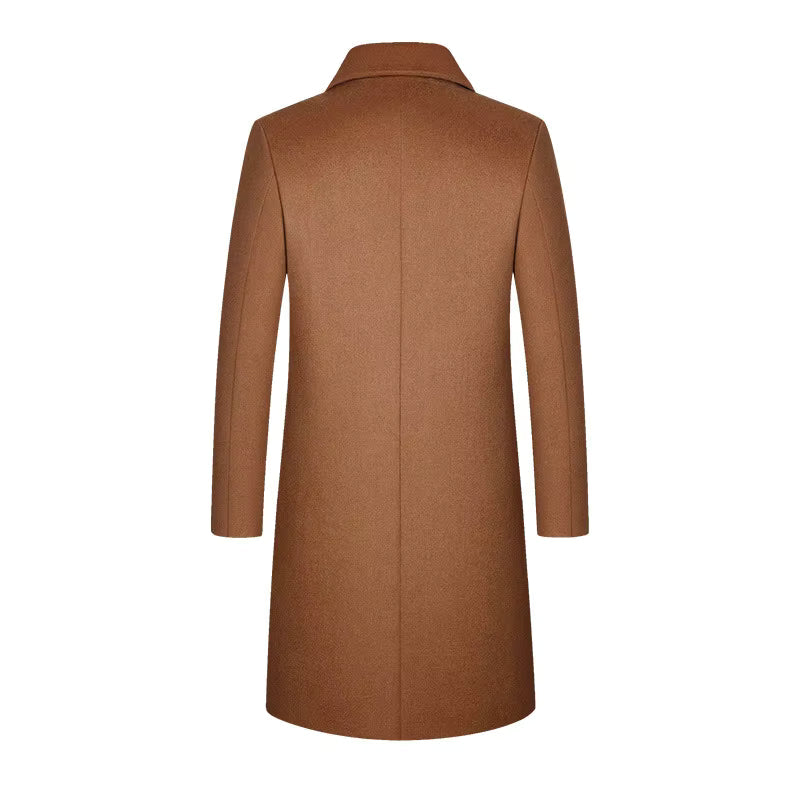 The Clitheroe Men's Single Breasted Slim Wool Overcoat